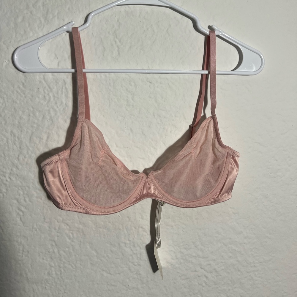 Free People Light Pink Lace Bra